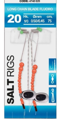 Система Spro Salt Rig Chain Blade Fluoro №1/0