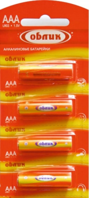 Батарейка Облик LR03 Блистер-4 батарейки
