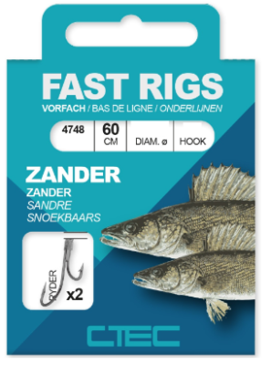Крючок + поводок Spro C-Tec Zander Baitholder 60см 0.25мм №1