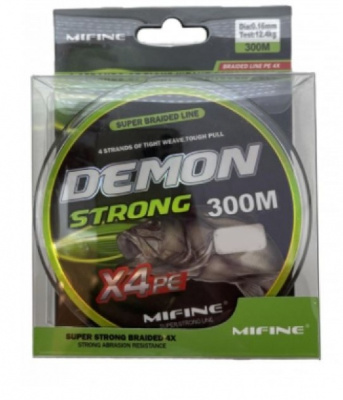 Плетеный шнур Mifine Demon Strong X4pe 300м