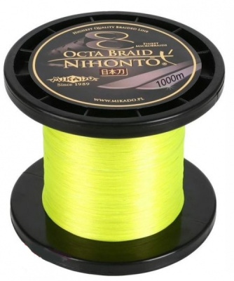 Плетеный шнур Mikado Nihonto Octa Braid Yellow 1000м