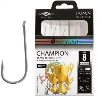 Крючки Mikado Sensual Champion, №8 NI (10шт) Крючки Mikado Sensual Champion, №8 NI (10шт)