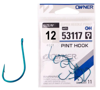 Крючок одинарный Owner Pint Hook Blue №12