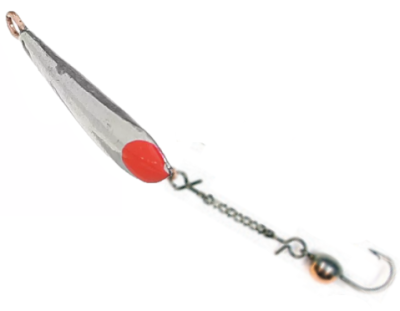 Блесна Пирс зимняя Малёк большой с мормышкой на цепочке 2,2г Блесна Пирс зимняя Малёк большой с мормышкой на цепочке 2,2г