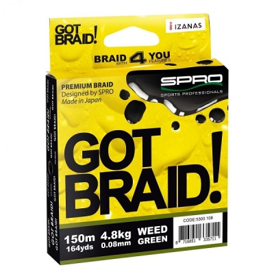 Плетеный шнур Spro Got Braid 0.13мм 300м Green