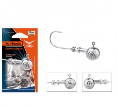 Джиг-головка Mikado Aberdeen Jig BN 35gr - 8/0 - pcs.3 Джиг-головка Mikado Aberdeen Jig BN 35gr - 8/0 - pcs.3