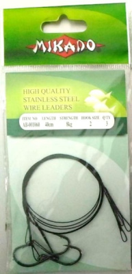 Поводок AB-Mikado 1060 с крючками 40см/8кг(3шт) Поводок AB-Mikado 1060 с крючками 40см/8кг(3шт)