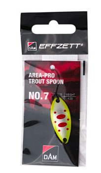 Блесна Dam FZ Pro Trout Spoon №7 3,2см 4,2г (Chartreuse Smolt, UV)