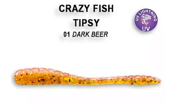 Приманка силиконовая Crazy Fish Tipsy 2" 5см  (9-50-32-6)
