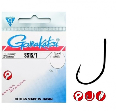 Крючки Gamakatsu Hook SC15/T,  №1  (12шт)