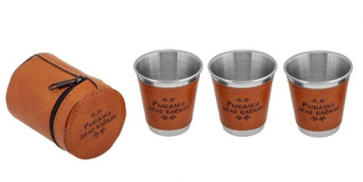 Набор стопок Helios Рыбалка дело клевое 60мл Набор стопок Helios Рыбалка дело клевое 60мл