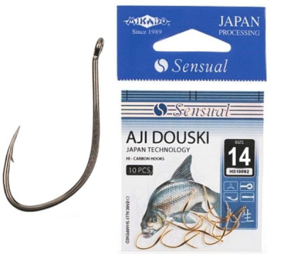 Крючок одинарный Mikado Sensual Aji Douski W/Ring BN №14