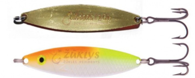 Блесна Aise Zilvinas 19г латунь окрашенная - белый/оранжевый/салатовый Блесна Aise Zilvinas 19г латунь окрашенная - белый/оранжевый/салатовый