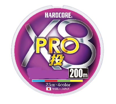 Плетеный шнур Duel PE Hardcore X8 Pro 4Color 200м 