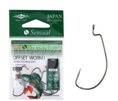 Крючки Mikado Sensual Ofset Worm I, BN ¶