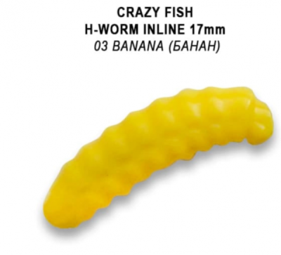 Приманка силиконовая Crazy Fish MF H-Worm Inline 0.7" 1,75см 