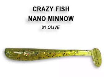 Приманка силиконовая Crazy Fish Nano Minnow 1.6' 4см  (6-40-1-6, Кальмар)