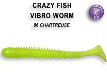 Приманка силиконовая Crazy Fish Vibro Worm 2" 5см  (3-50-6-6)