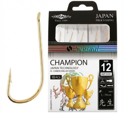 Крючок с поводком Mikado Sensual Champion G 70см №12 Крючок с поводком Mikado Sensual Champion G 70см №12