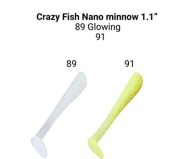 Приманка силиконовая Crazy Fish Nano Minnow 1.1" 2,7см (68-27-89/91-6)