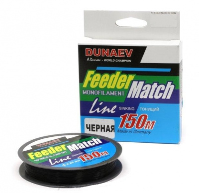 Леска Dunaev Feeder-Match Sinking Black, 150м Леска Dunaev Feeder-Match Sinking Black, 150м
