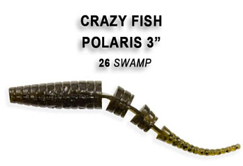 Приманка силиконовая Crazy Fish Polaris 3" 6,8см (24-68-26-6, Кальмар)