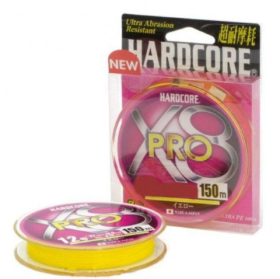 Плетеный шнур Duel PE Hardcore X8 Pro Yellow 150м 