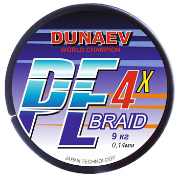 Плетеный шнур Dunaev Braid PE X4 150м (0.14мм)