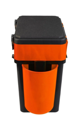 Ящик зимний Helios FishBox двухсекционный оранжевый с двумя стаканами 19л