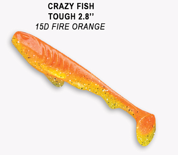 Приманка силиконовая Crazy Fish Tough 2.8" 7см  (59-70-15d-6)