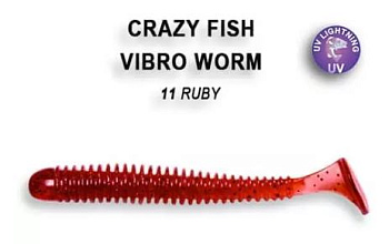 Приманка силиконовая Crazy Fish Vibro Worm 2" 5см  (3-50-11-4)