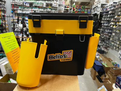 Ящик зимний Helios FishBox Thermo с термоконтейнером 8,5л черно-желтый 19л