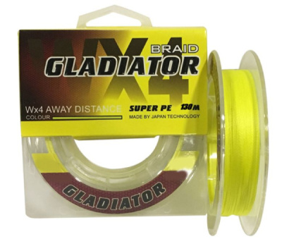 Плетеный шнур Gladiator WX4, 135м Плетеный шнур Gladiator WX4, 135м