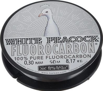 Леска Balsax Fluorocarbon White Peacock 50м (0.30mm)