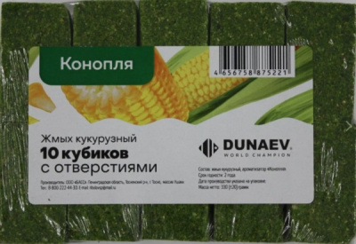 Жмых Dunaev кукурузный Конопля 300г