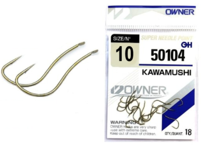 Крючок одинарный Owner Kawamushi Brown №10