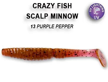Приманка силиконовая Crazy Fish Scalp Minnow 3.2" 8см (7-80-13-6)