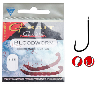 Крючок одинарный Gamakatsu G-Bait Bloodworm №18