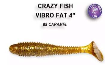 Приманка силиконовая Crazy Fish Vibro Fat 4" 10cм (14-100-9-6)