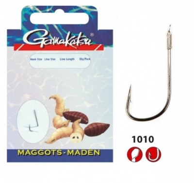 Крючок + поводок Gamakatsu BKS-1010B, №10, 0.14mm, (10шт) Крючок + поводок Gamakatsu BKS-1010B, №10, 0.14mm, (10шт)