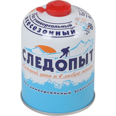 Газ для порт. плит  Следопыт , метал.баллон, 450g, резьб., (всесезонный),  12 ¶