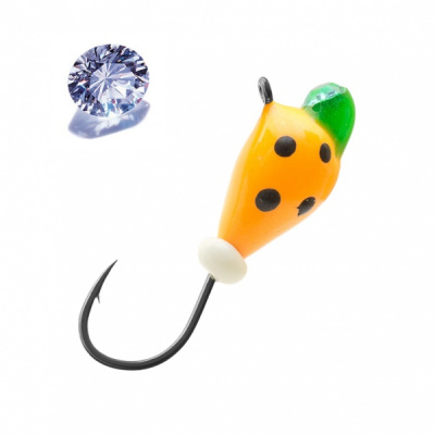 Мормышка вольфрамовая Lumicom Капля с ушком обмазка с камнем d3.2мм Мормышка вольфрамовая Lumicom Капля с ушком обмазка с камнем d3.2мм