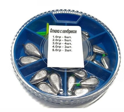 Груз-набор Оливка с кембриком (1,0 гр- 5,0гр)¶