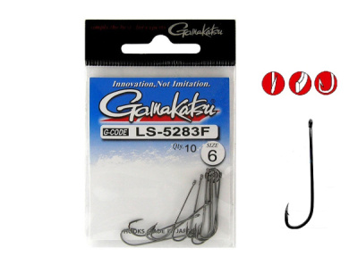Крючки Gamakatsu LS-5283F, N/L, №6, (10шт) Крючки Gamakatsu LS-5283F, N/L, №6, (10шт)