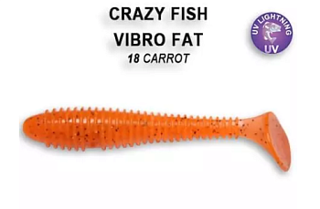 Приманка силиконовая Crazy Fish Vibro Fat 2.7" 7,1см  (1-71-18-6, Кальмар)