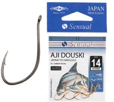 Крючок одинарный Mikado Sensual Aji Douski W/Ring BN №14 Крючок одинарный Mikado Sensual Aji Douski W/Ring BN №14
