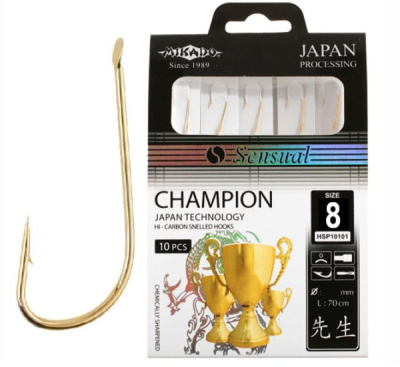 Крючок с поводком Mikado Sensual Champion G 70см №8 Крючок с поводком Mikado Sensual Champion G 70см №8