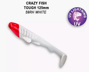 Приманка силиконовая Crazy Fish Tough 5'' 12,5см (28-125-59RH-6)