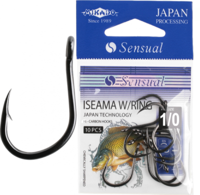 Крючок одинарный Mikado Sensual Iseama W/Ring BN №1/0