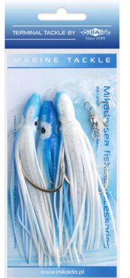 Подвеска морская Mikado Octopus Rig Blue/White 3х12см №7/0